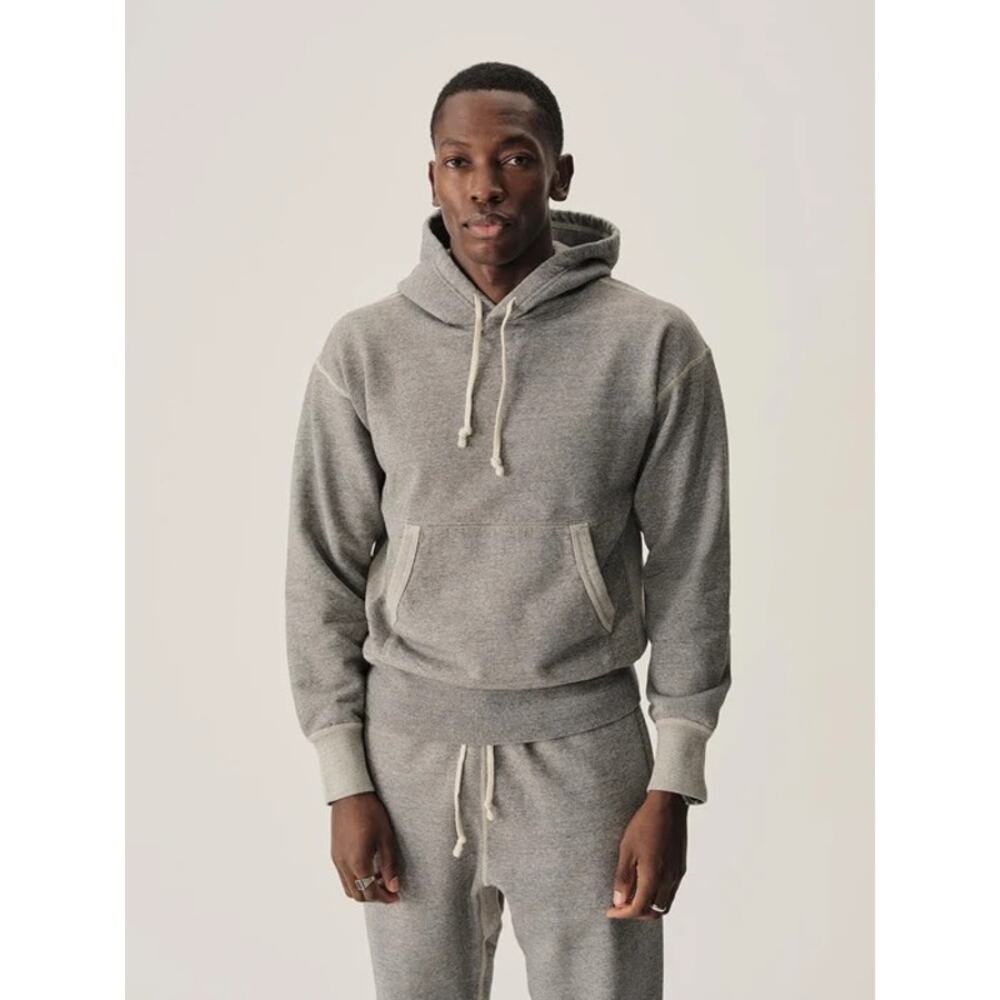 Buck Mason Welterweight Sweatshirt Two Tone Heather Gray M - Picture 2 of 6